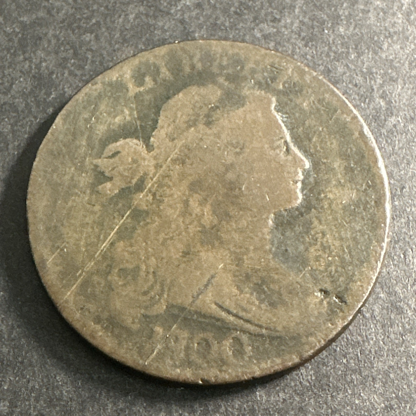 1800/1798 Head Of 1797 Draped Bust Large cent VG details