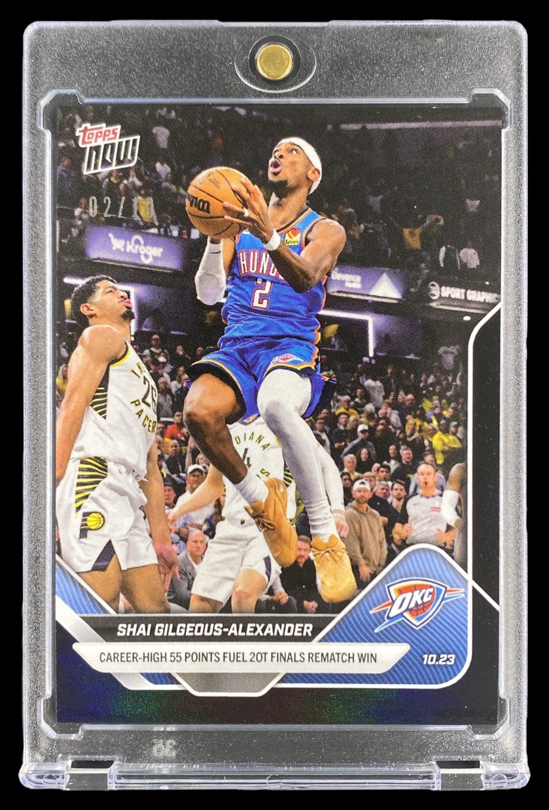 2/10 Shai Gilgeous-Alexander Black Foil SSP 2025 Topps Now - #20 55 Point Game 2/10 Shai Gilgeous-Alexander Black Foil SSP 2025 Topps Now - #20 55 Point Game