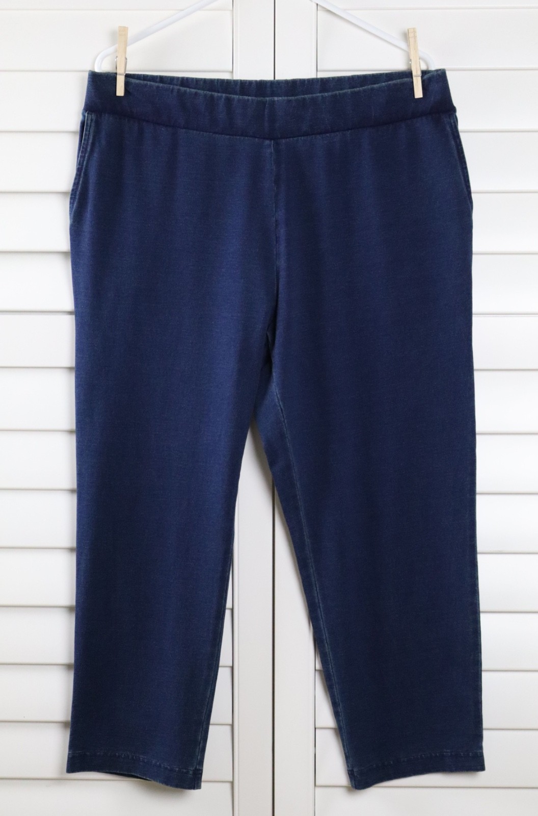 PUREJILL J.Jill NWT $69 Indigo Slim Crops Pants in Everyday Wash Size Large