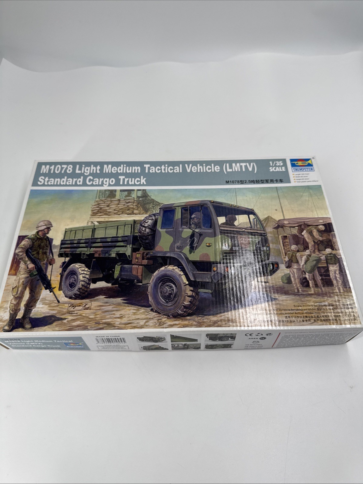 Trumpeter 1/35 M1078 Light Medium Tactical Vehicle Cargo Truck Kit Partial Built