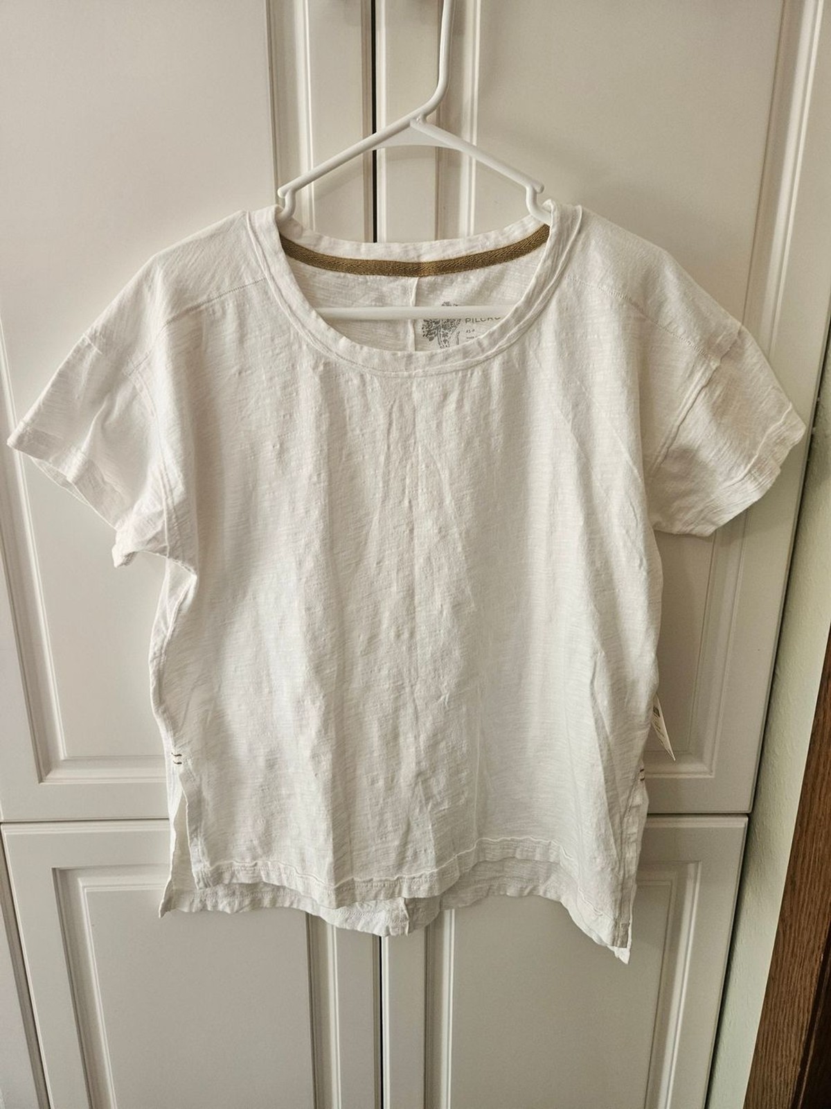 Pilcro Anthropologie The Jordyn Cotton Slub Jersey Oversized Crew Neck Tee Boho
