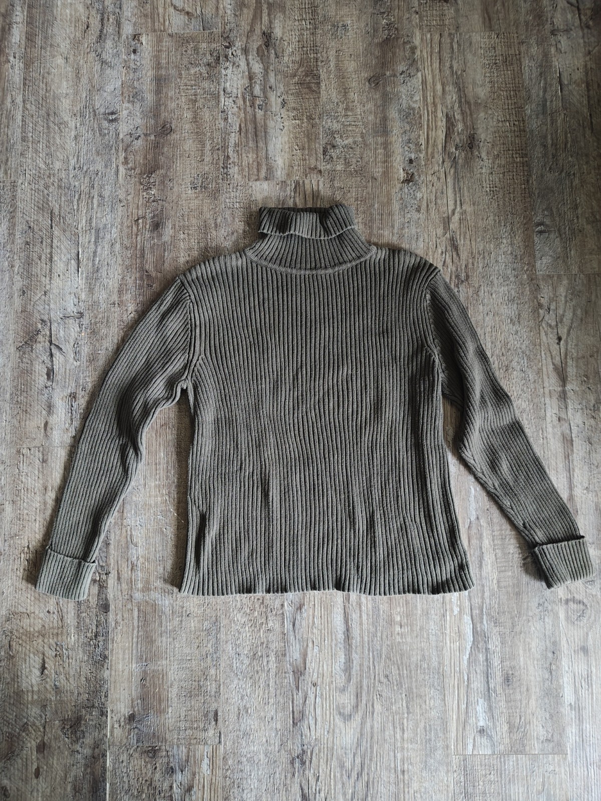 Women\'s Sonoma 100%  Cotton Turtleneck Winter Fall Sweater Dark Green Size XL
