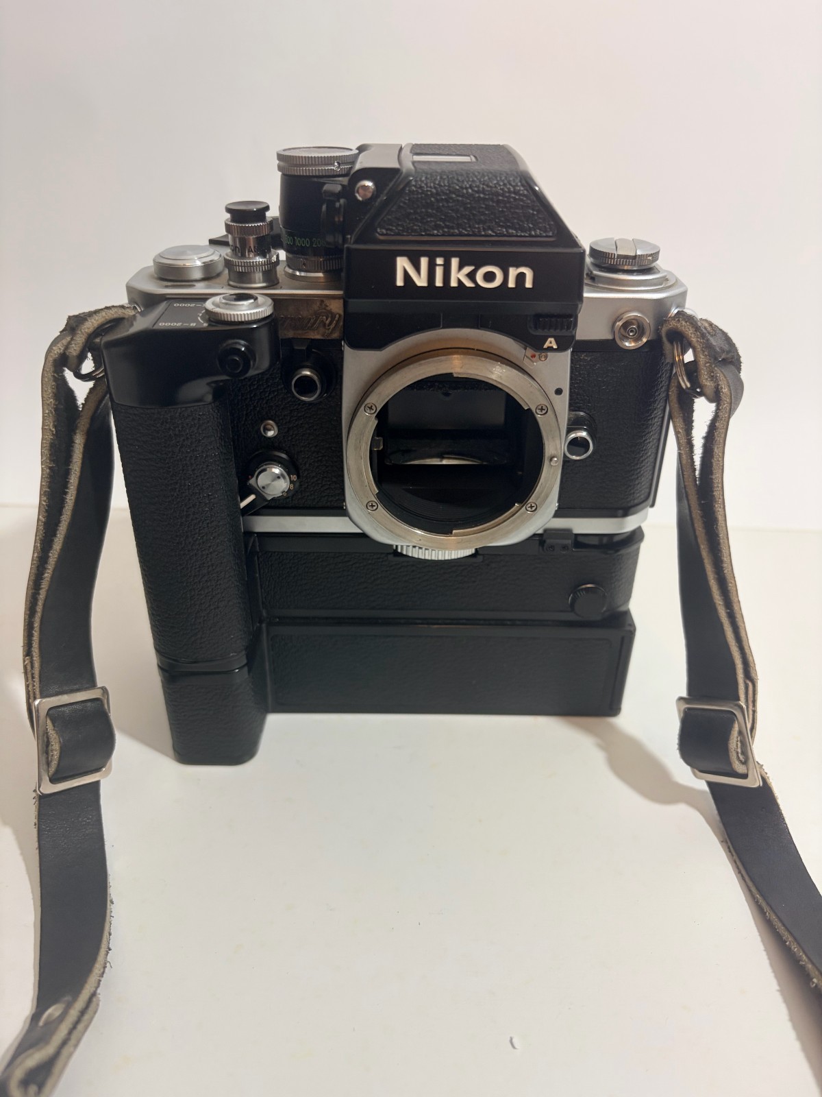 Nikon F2A 25th Anniversary Chrome DP-11 Photomic MD-3 MB-1 DS-12 EE Untested