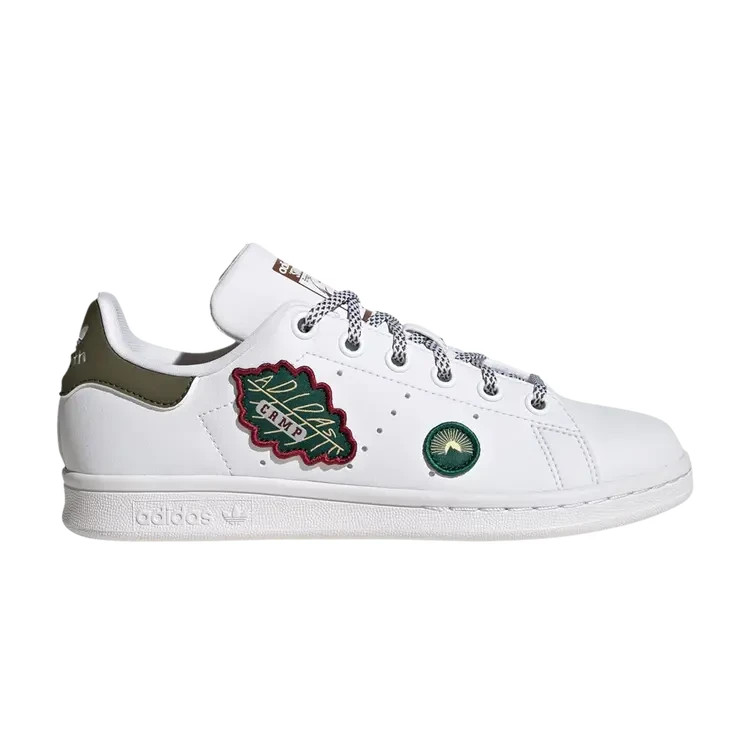 adidas Stan Smith J Camp Kids 7Y White Olive