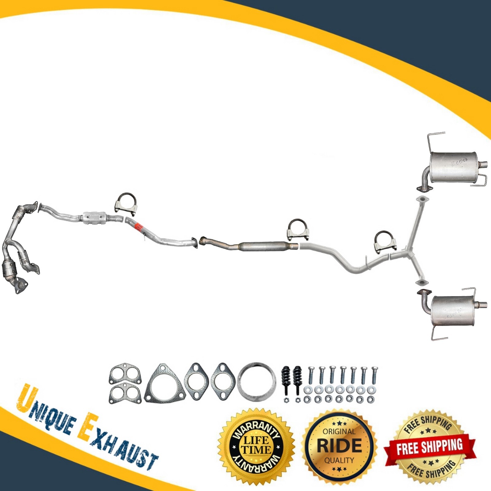 Complete ExhaustSystem For 2011 2012 2013 Subaru Forester2.5L NaturallyAspirated