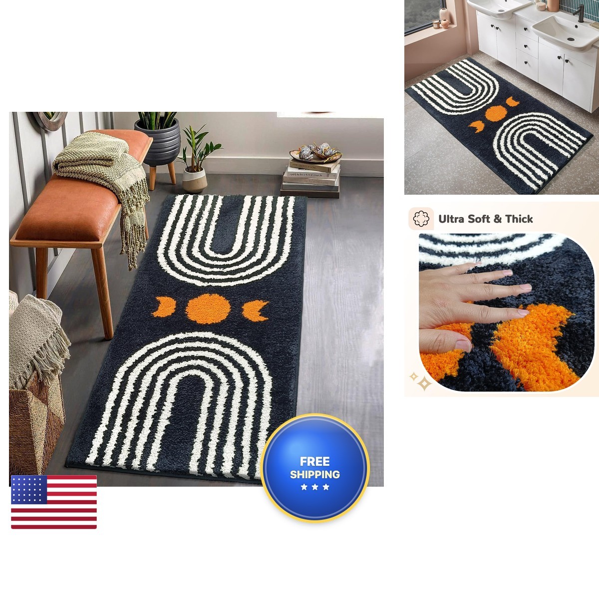 ARTCREATOR Boho Bathroom Runner 20\ ARTCREATOR Boho Bathroom Runner 20\