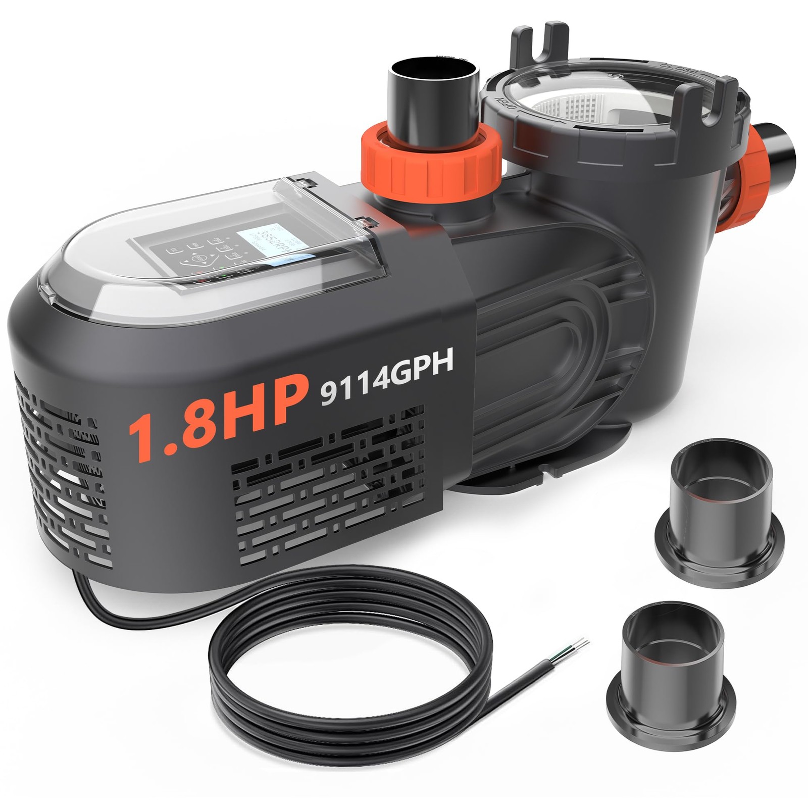 VARMINPOOL 1.8HP Variable Speed Pool Pump for In/ Above Ground Pools 2.0\