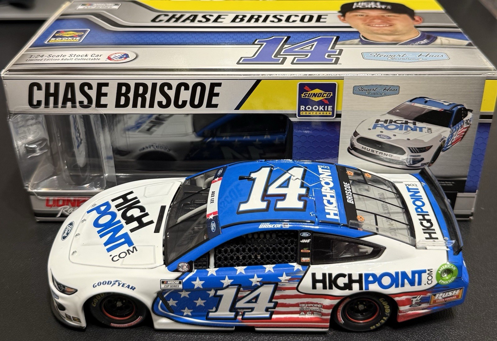2021 Chase Briscoe #14 High Point Salutes Ford 1/24 NASCAR Die-Cast 2021 Chase Briscoe #14 High Point Salutes Ford 1/24 NASCAR Die-Cast