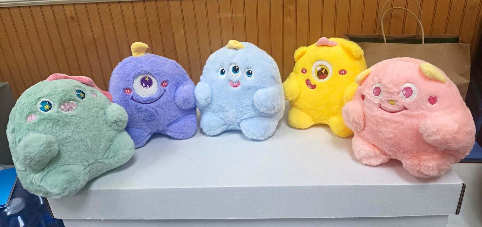 Lot of 5 Monster Plush Stuffed Toys, Soft Multicolor Small 6-14 in Lot of 5 Monster Plush Stuffed Toys, Soft Multicolor Small 6-14 in