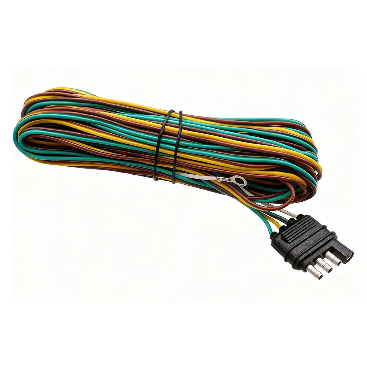 Seamaka 25ft 4 Wire 4-Flat Trailer Light Wiring 25FT, 4 