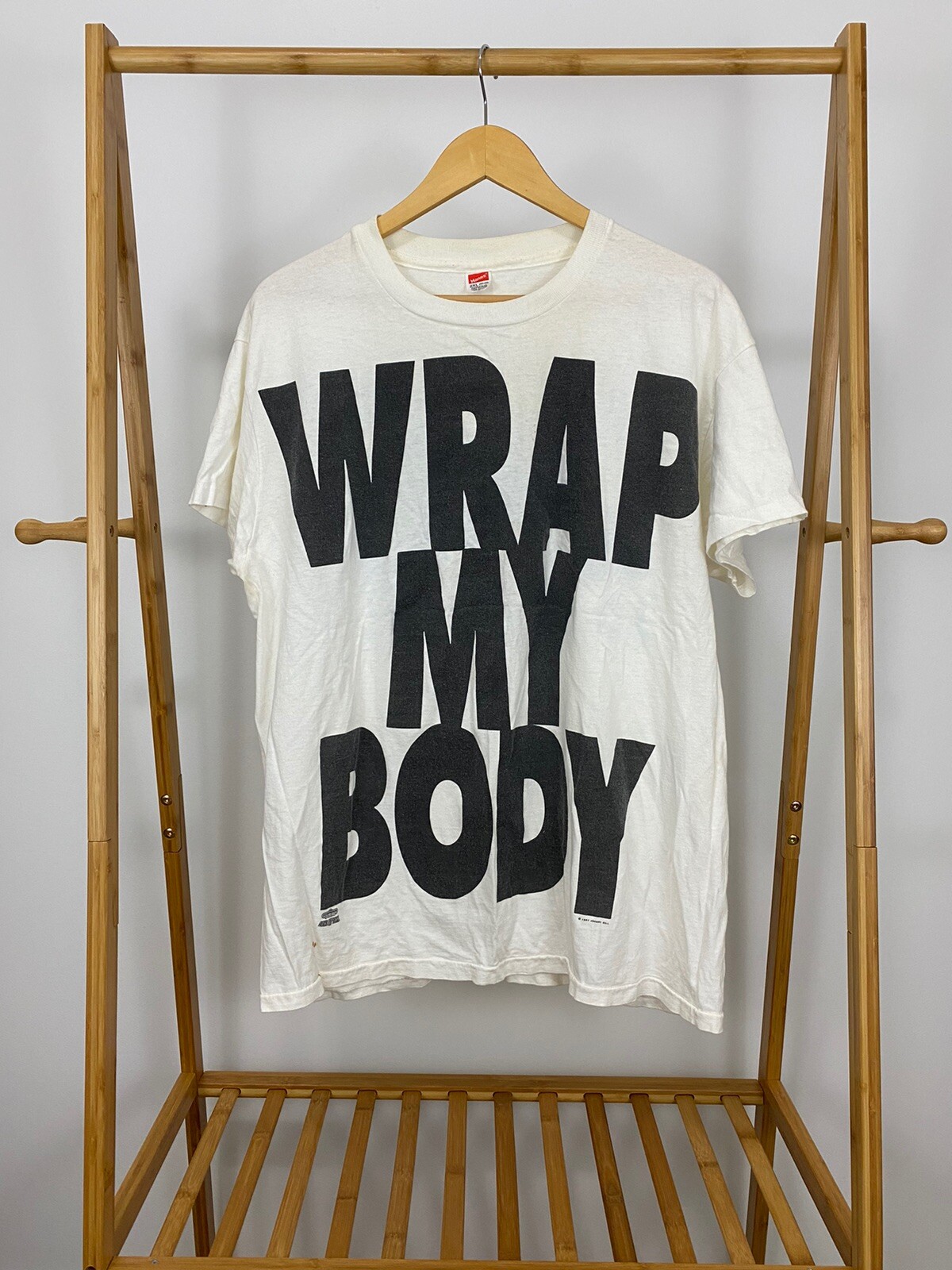 VTG 1991 Johnny Gill Wrap My Body Big Print Album Promo Tour T-Shirt 2XL USA