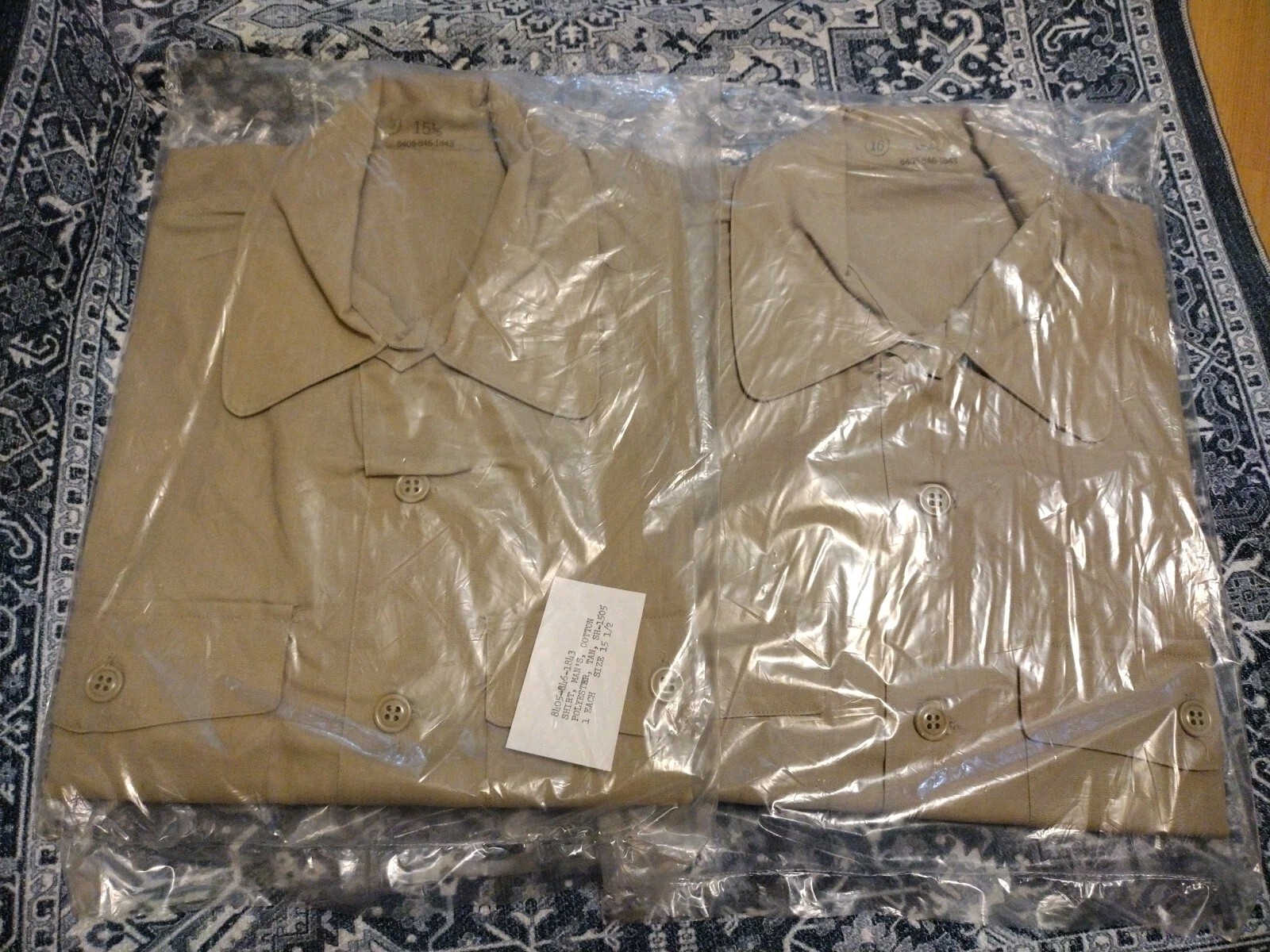 2Vtg Deadstock 60s 70s Khaki Sz 15.5 Military US Army Vietnam War Uniform Shirts 2Vtg Deadstock 60s 70s Khaki Sz 15.5 Military US Army Vietnam War Uniform Shirts