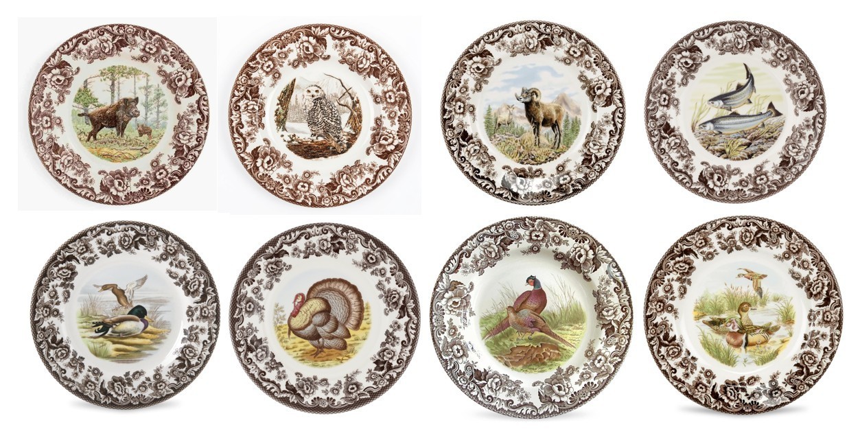 Spode woodland set of EIGHT  Ascot  bowls- 8 designs INC OWL ----3742----