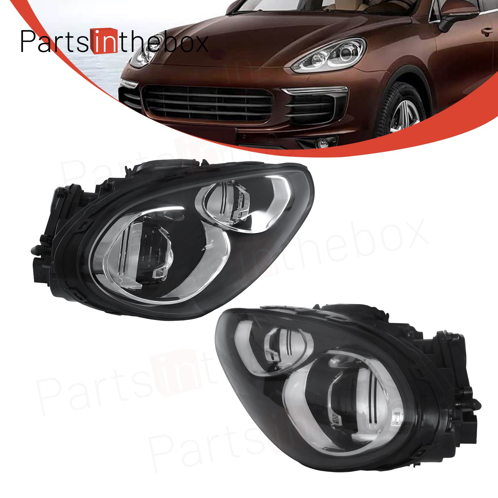 For 2015-2018 Porsche Cayenne Xenon Headlight w/AFS Bulb(w/o HID) OE Style L & R