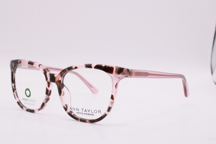 NEW ANN TAYLOR ATP822 C02 TORTOISE CLEAR PINK AUTHENTIC FRAMES EYEGLASSES 49-15