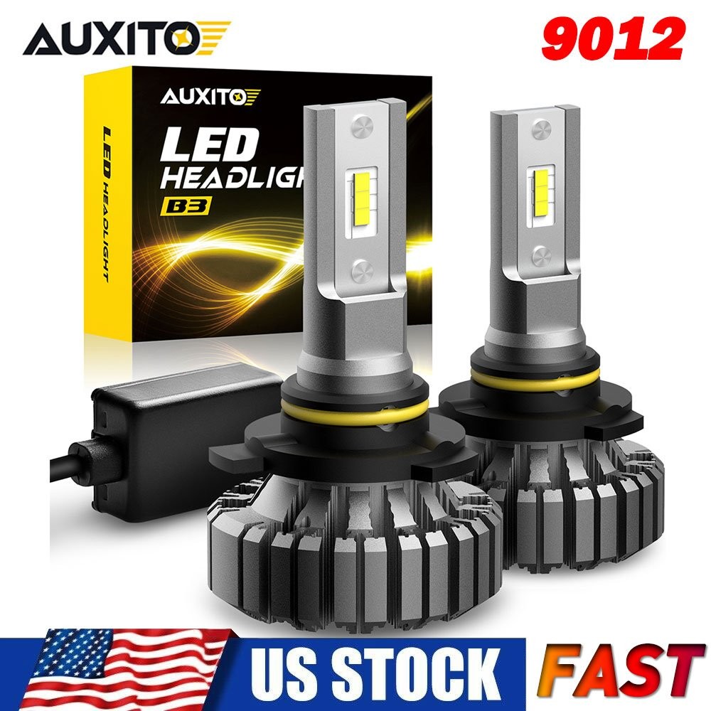 AUXITO 9012 LED Headlight Fog Bulbs High Low Beam Conversion Kit 40000LM Bright