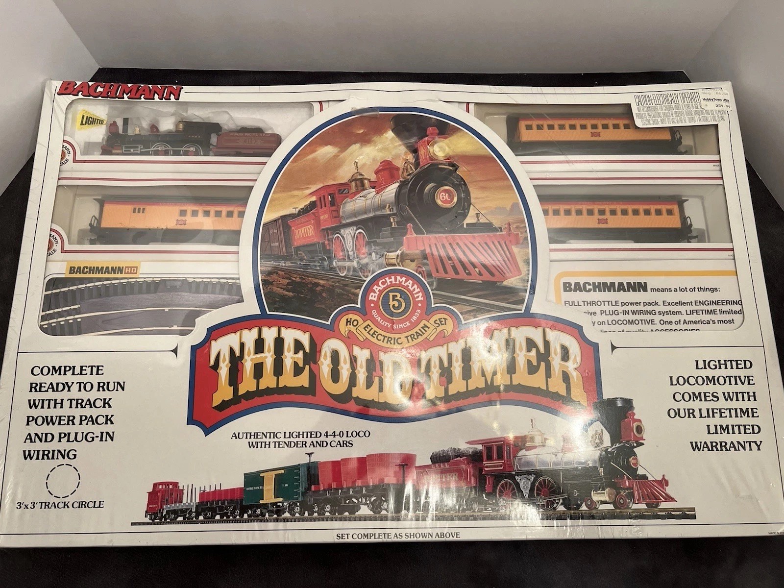 Bachmann HO Scale The Old Timer Electric Train Set Factory Sealed Vintage NOS