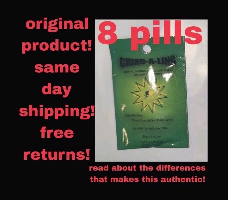8 pills ORIGINAL Ching A Ling Male Enhancement Herbal Supplement Authentic
