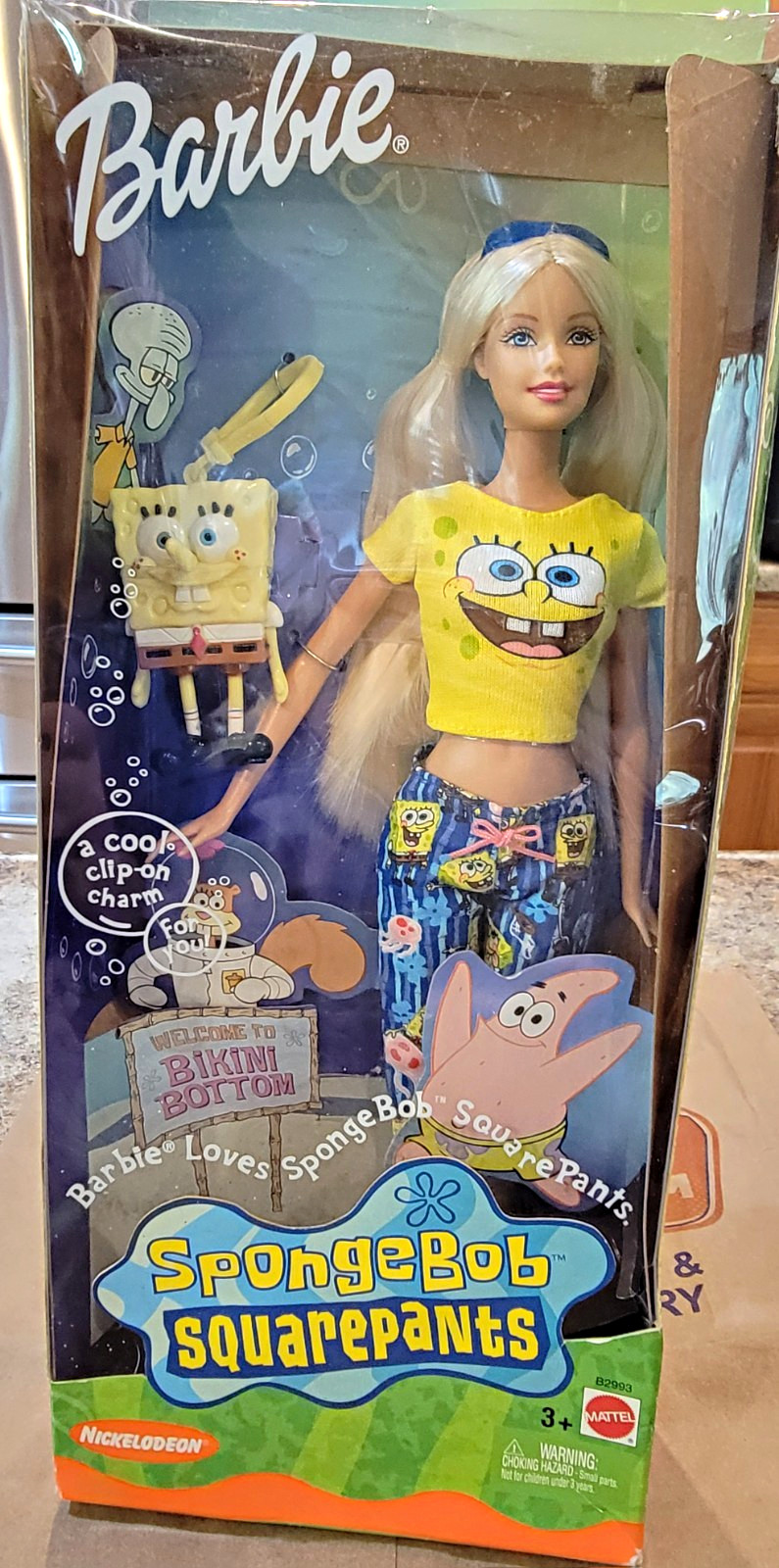 Mattel Barbie Loves SpongeBob SquarePants Doll Clip-On Charm 11 in B2993 Mattel Barbie Loves SpongeBob SquarePants Doll Clip-On Charm 11 in B2993
