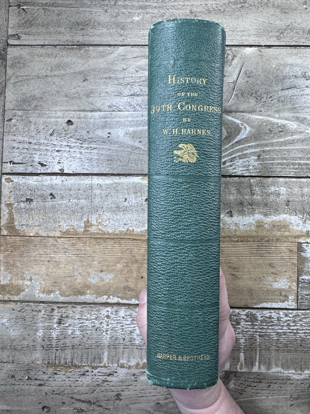 1868 Antique Political Book “History of the Thirty-Ninth Congress” Barnes
