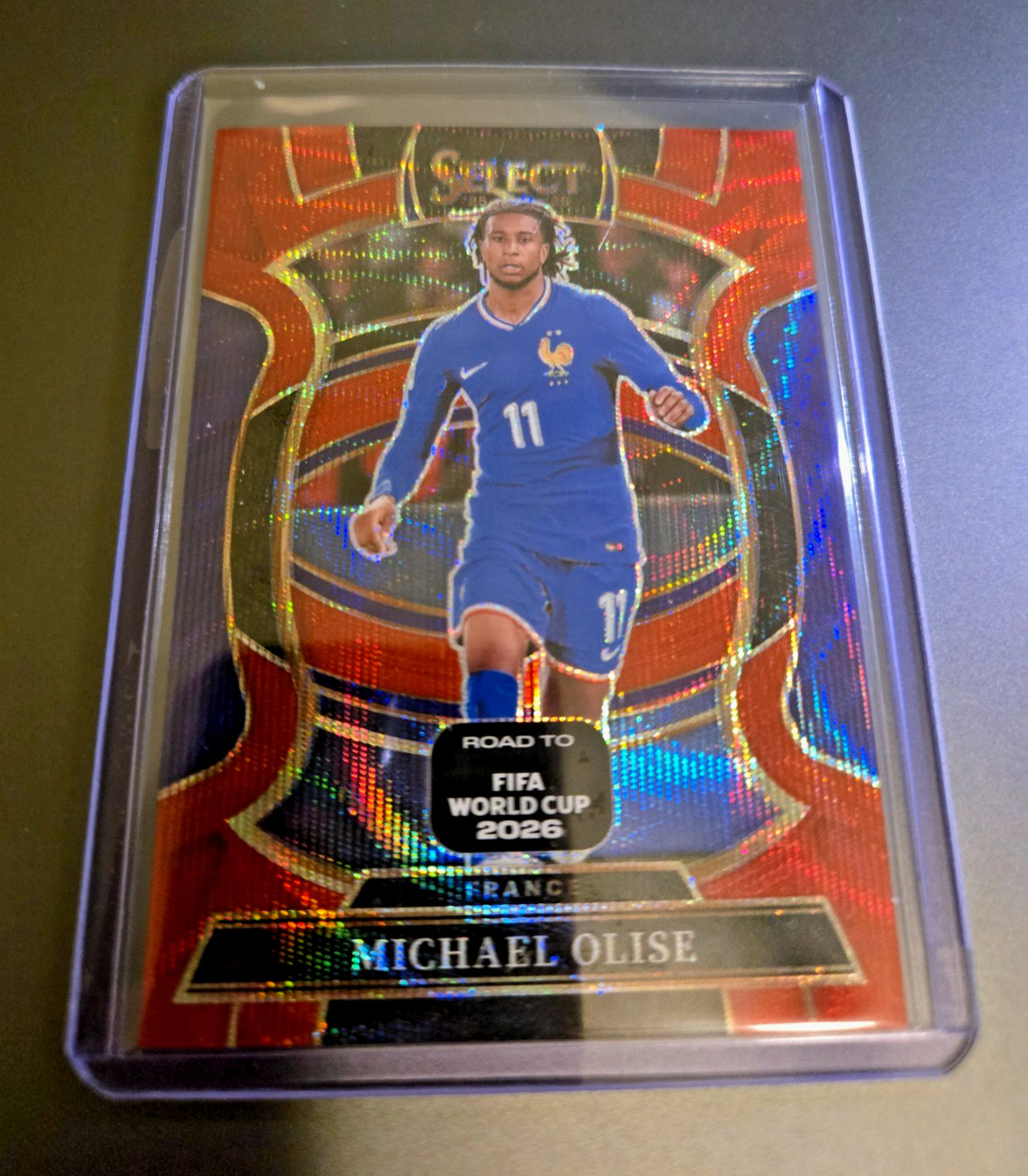 2025-26 Panini Select Michael Olise Red Wave /68 #77 Terrace France 2025-26 Panini Select Michael Olise Red Wave /68 #77 Terrace France