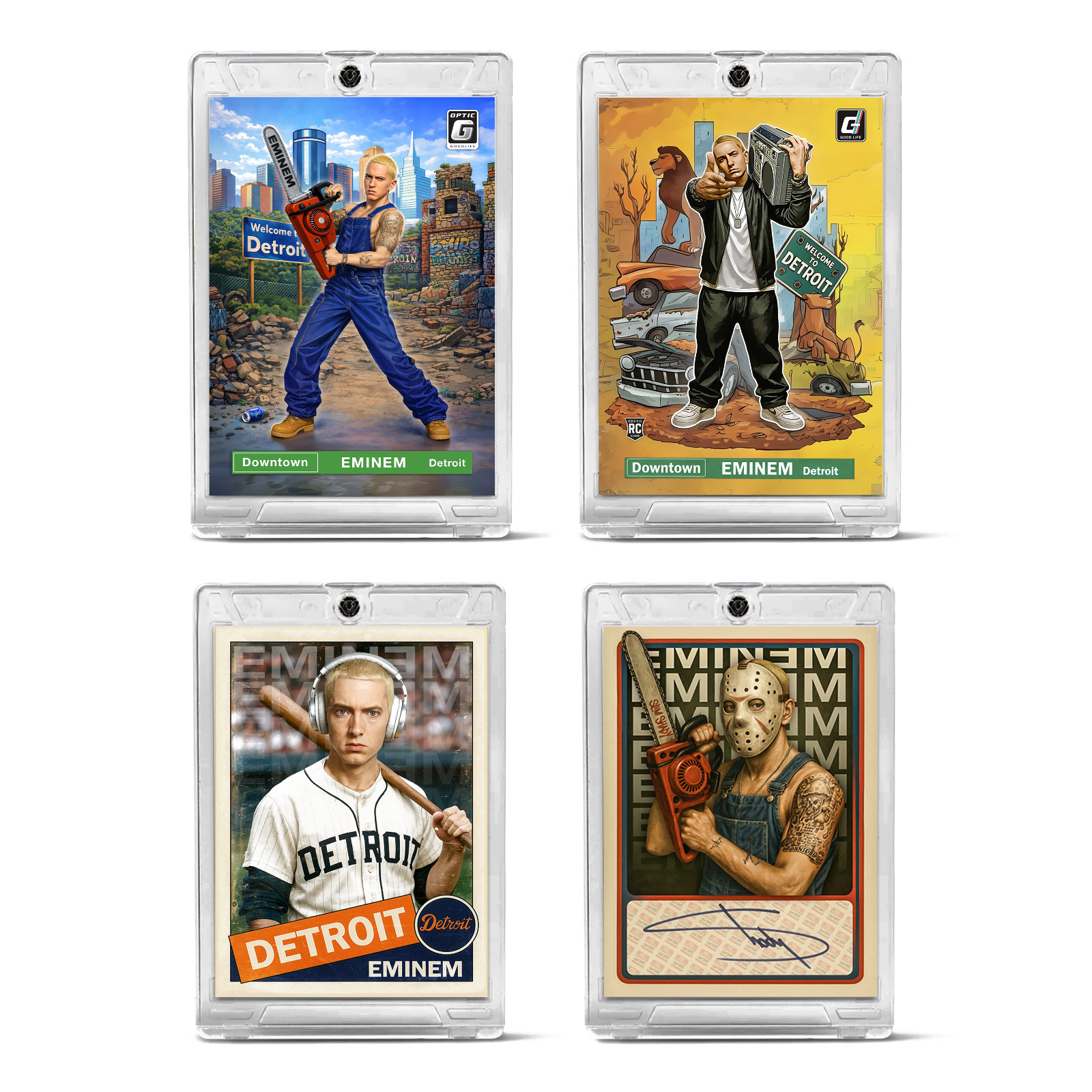 Eminem Slim Shady Marshall Mathers Trading Card Set Of 4 Eminem Slim Shady Marshall Mathers Trading Card Set Of 4