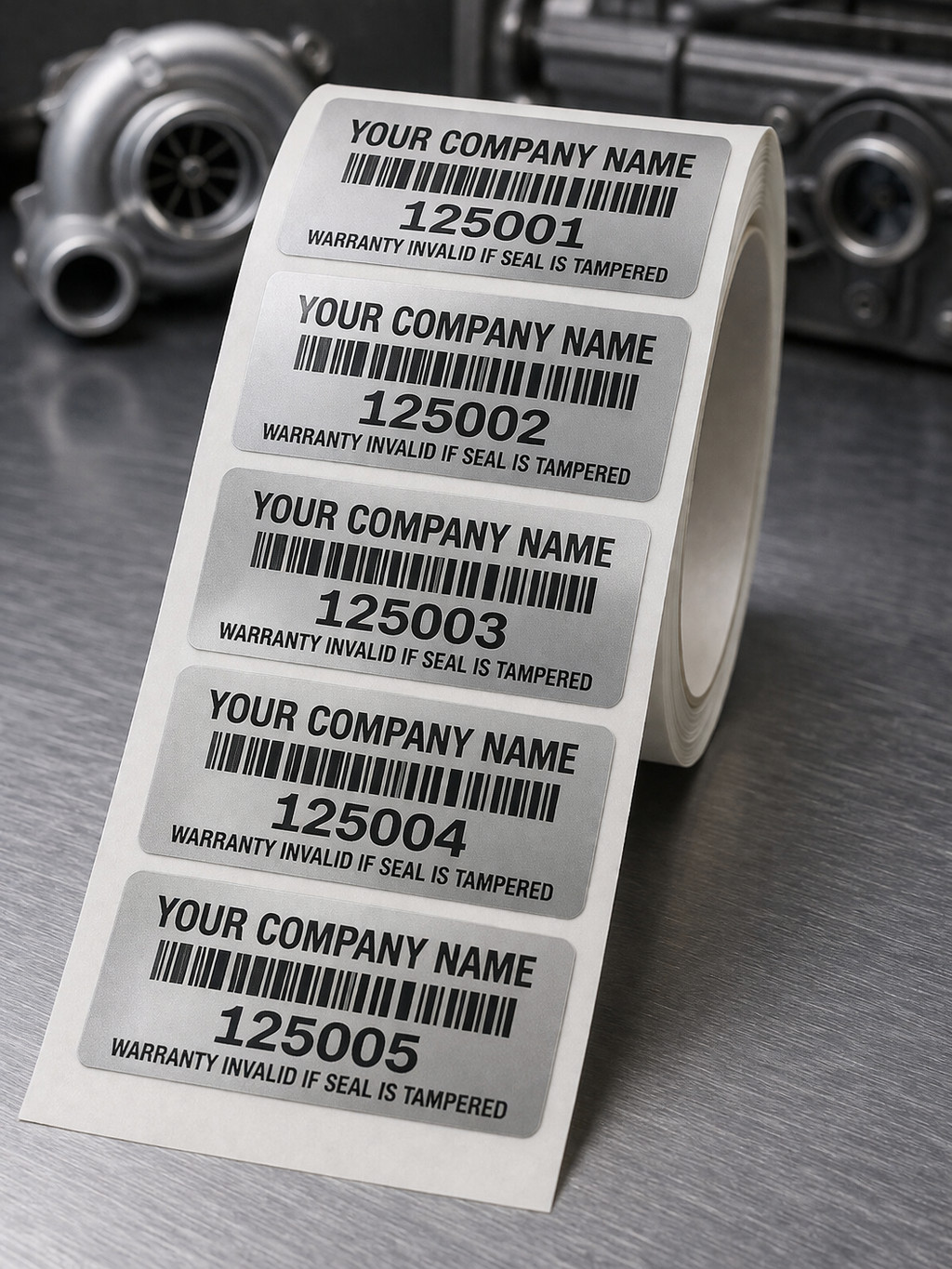 1000 CUSTOM PRINTED WARRANTY TAMPER EVIDENT VOID LABELS STICKERS SEALS BAR CODE