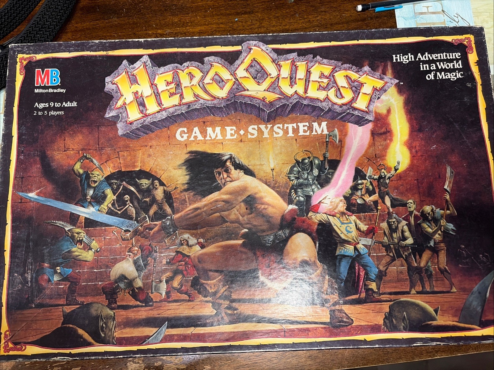 Vintage 1989 1990 MB Hero Quest Board Game System Milton Bradley Large Set