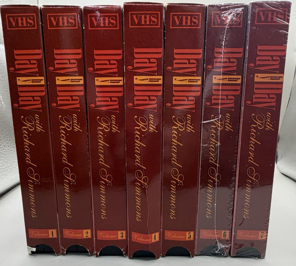 Lot Of 7 Richard Simmons VHS - Day by Day Set (Vol 1,2,3,4,5,6,7) 6 & 7 Are New