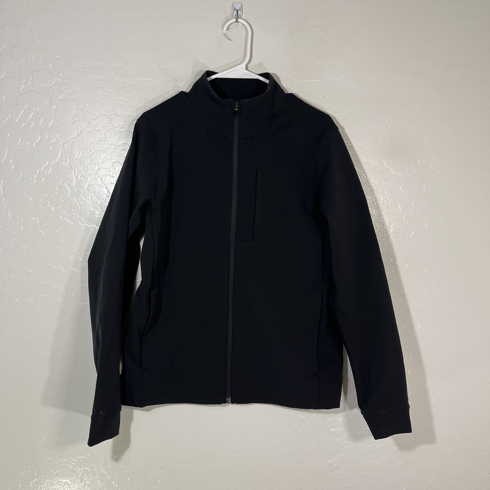 Lululemon Jacket Mens Medium Black Full Zip Stand Collar Softshell Athletic
