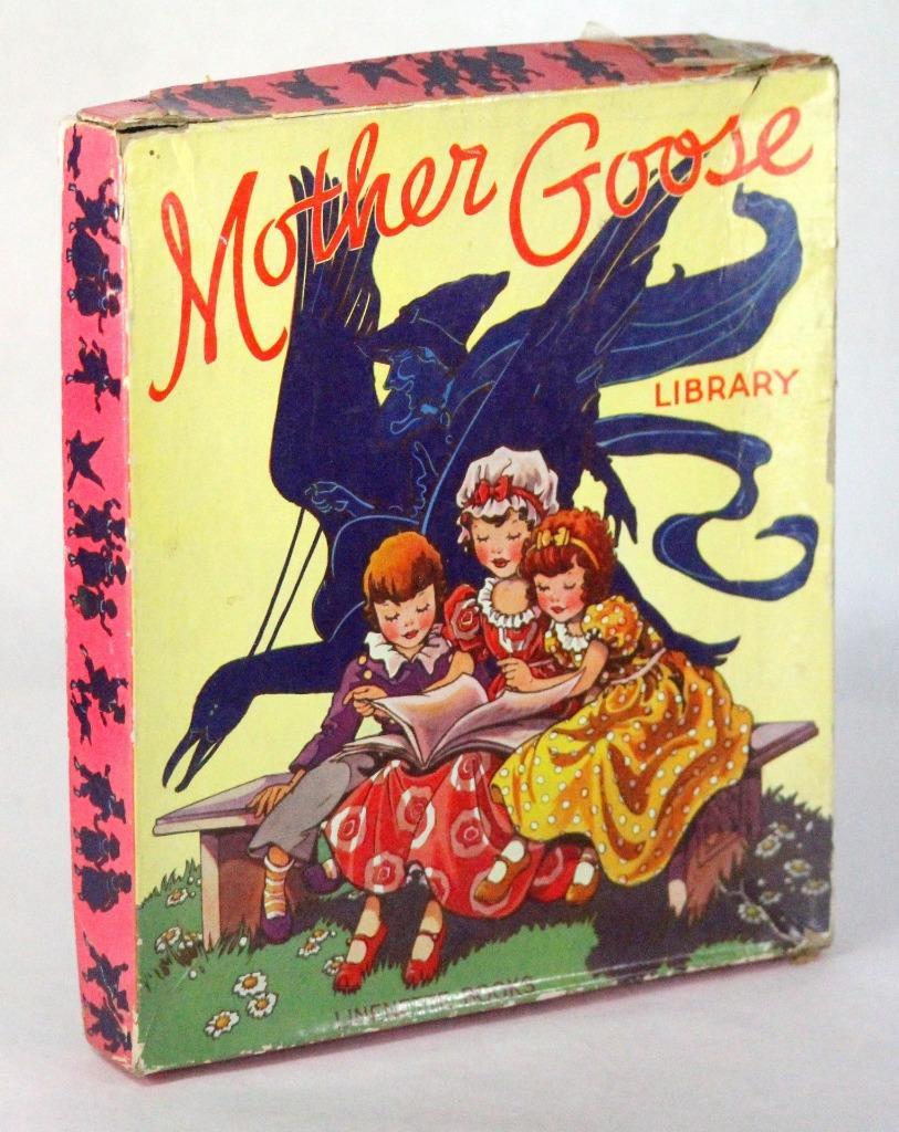 c.1930s Mother Goose Library Of Rhymes 8 Booklets Sam\'l Gabriel Sons No. 2014