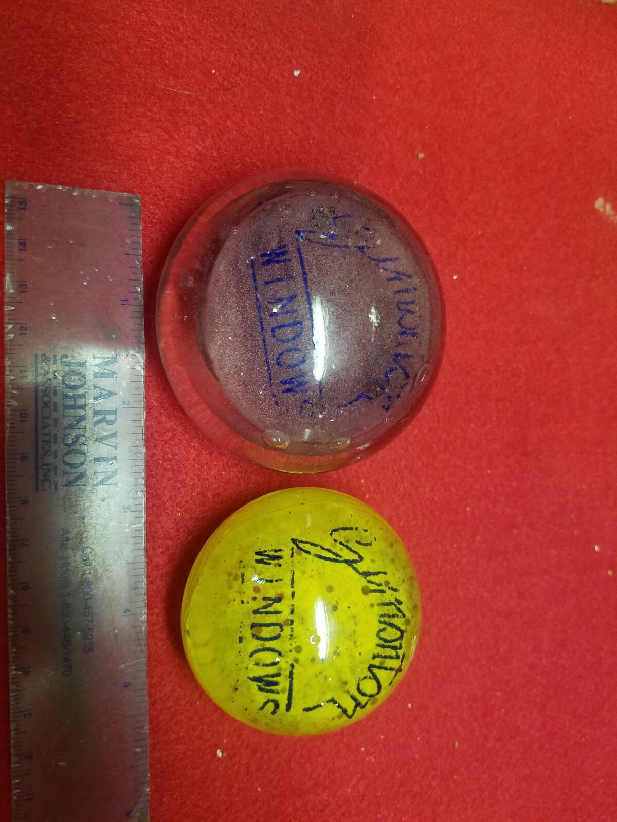 Rare Hand Blown Sunston Window Paper Weights lot is 2 peices Rare Hand Blown Sunston Window Paper Weights lot is 2 peices