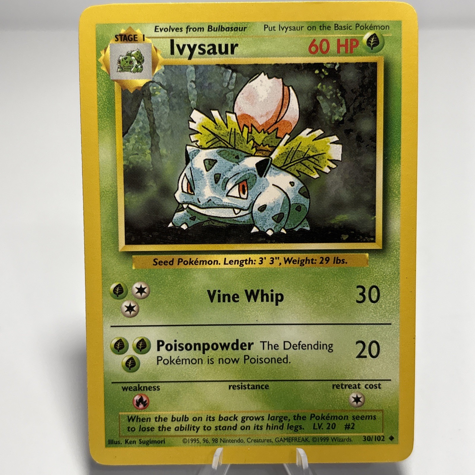 Pokémon TCG Ivysaur Base Set, Unlimited Uncommon Card 30/102 WOTC