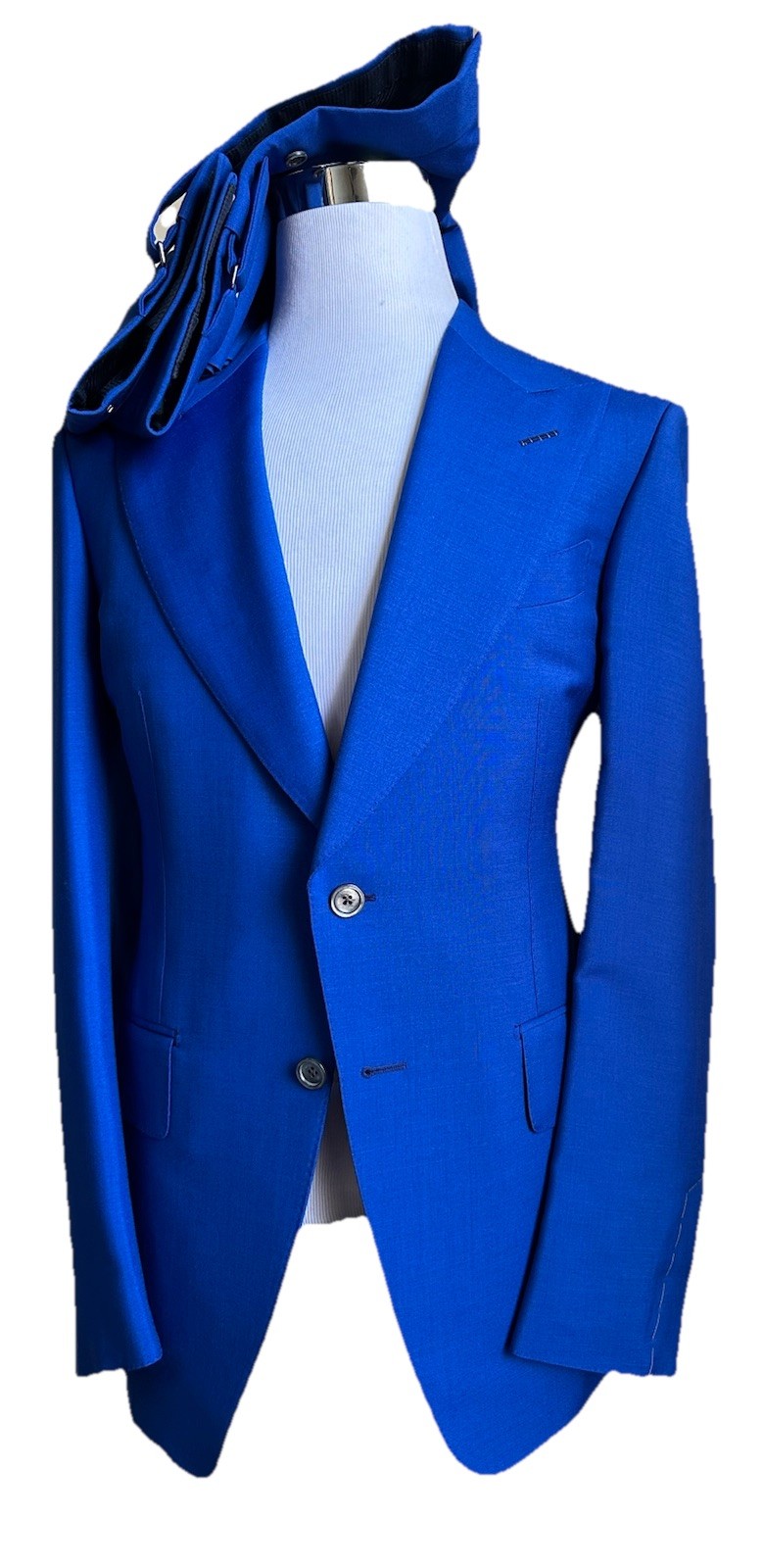 NWT $6950 TOM FORD Men Atticus Suit Royal Blue 46 US/56 Eu Italy