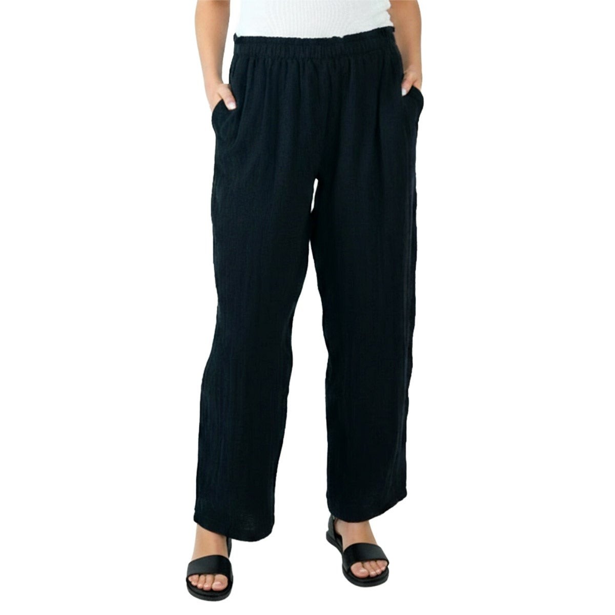 Coldwater Creek Women's Cotton Gauze Pull-On Pant 