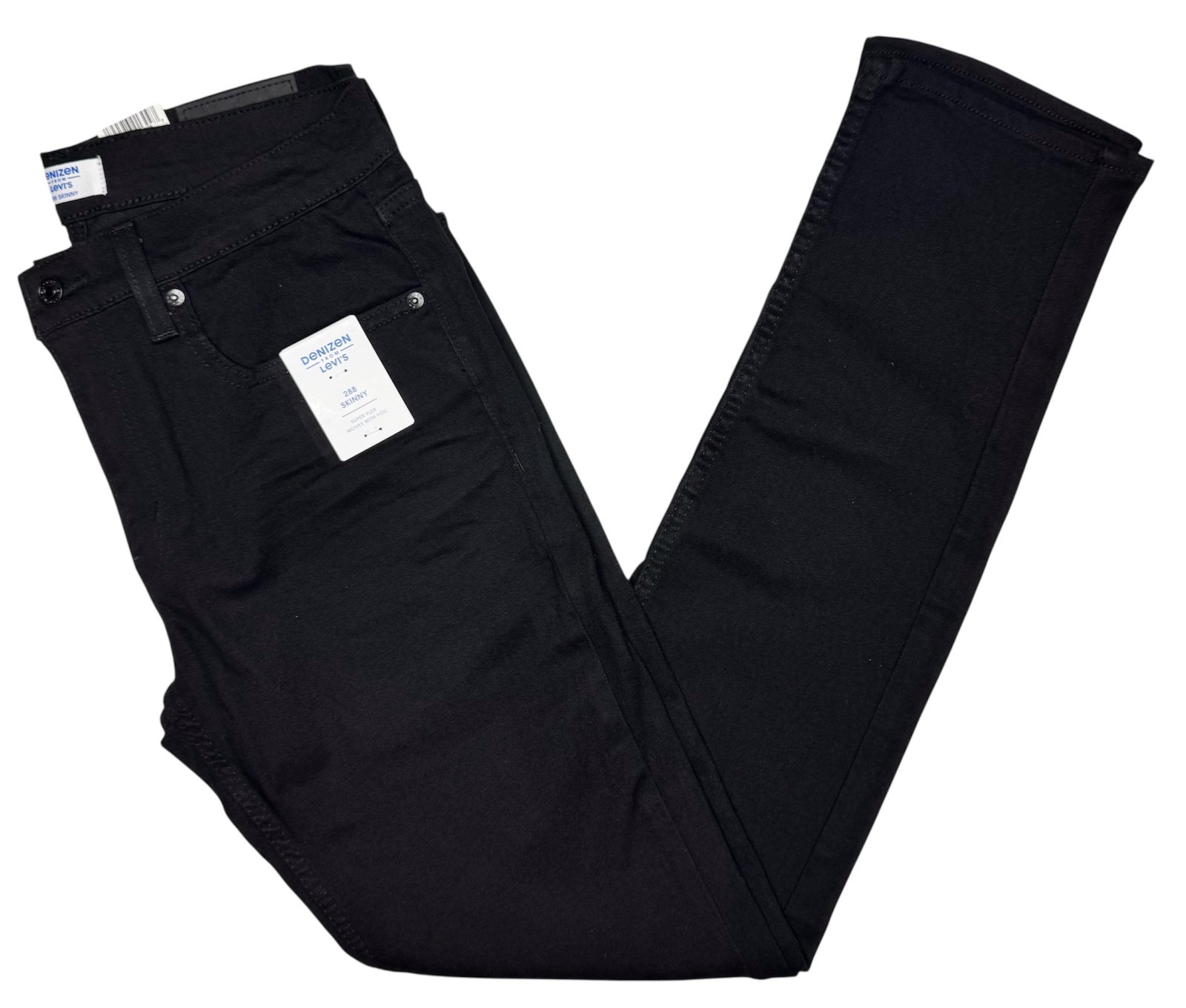 Denizen From Levi's #11763 NEW Men's Black Flex Stretch 288 Skinny Jeans Denizen From Levi's #11763 NEW Men's Black Flex Stretch 288 Skinny Jeans