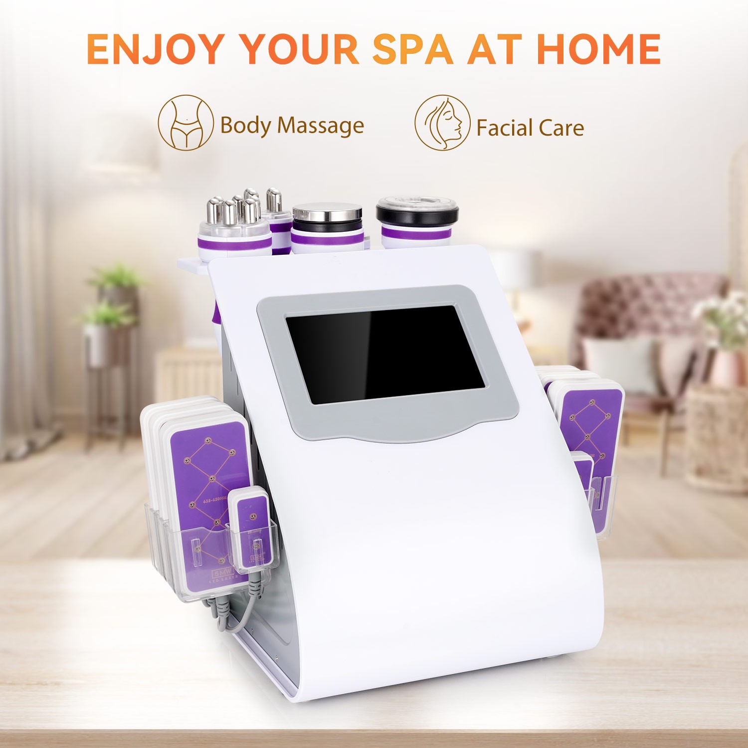6-in-1 Beauty Machine for Body Massage Facial Skin Care Taut Skin Snatched Waist 6-in-1 Beauty Machine for Body Massage Facial Skin Care Taut Skin Snatched Waist