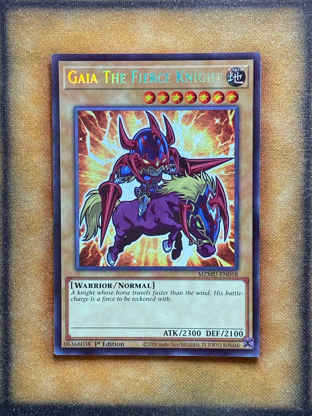 Yugioh Gaia the Fierce Knight MZMU-EN058 Secret Rare Chibi Art 1st Ed NM