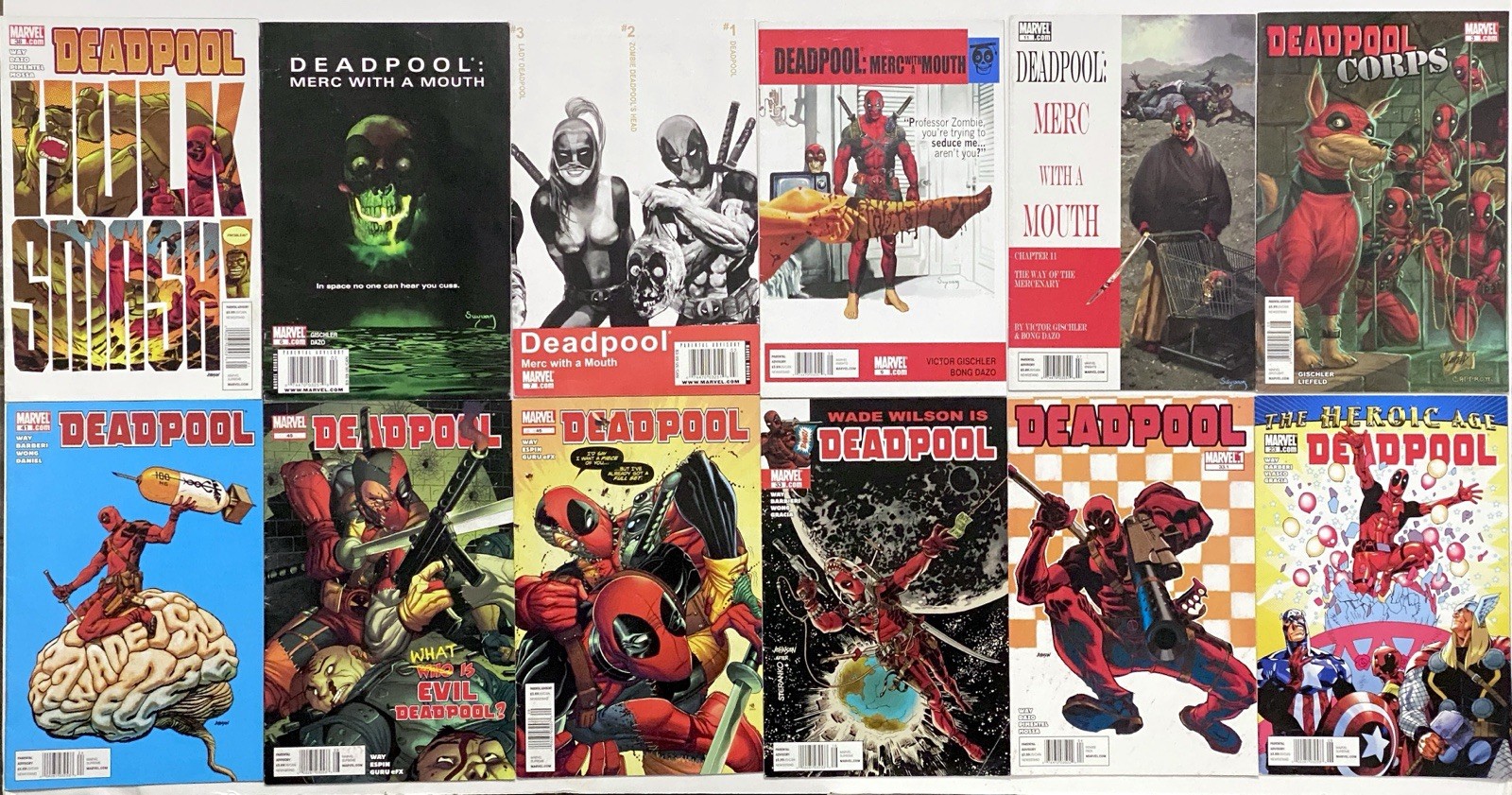 Deadpool Merc With a Mouth 7 - Lady Deadpool - 12 Deadpool Books ALL NEWSSTAND