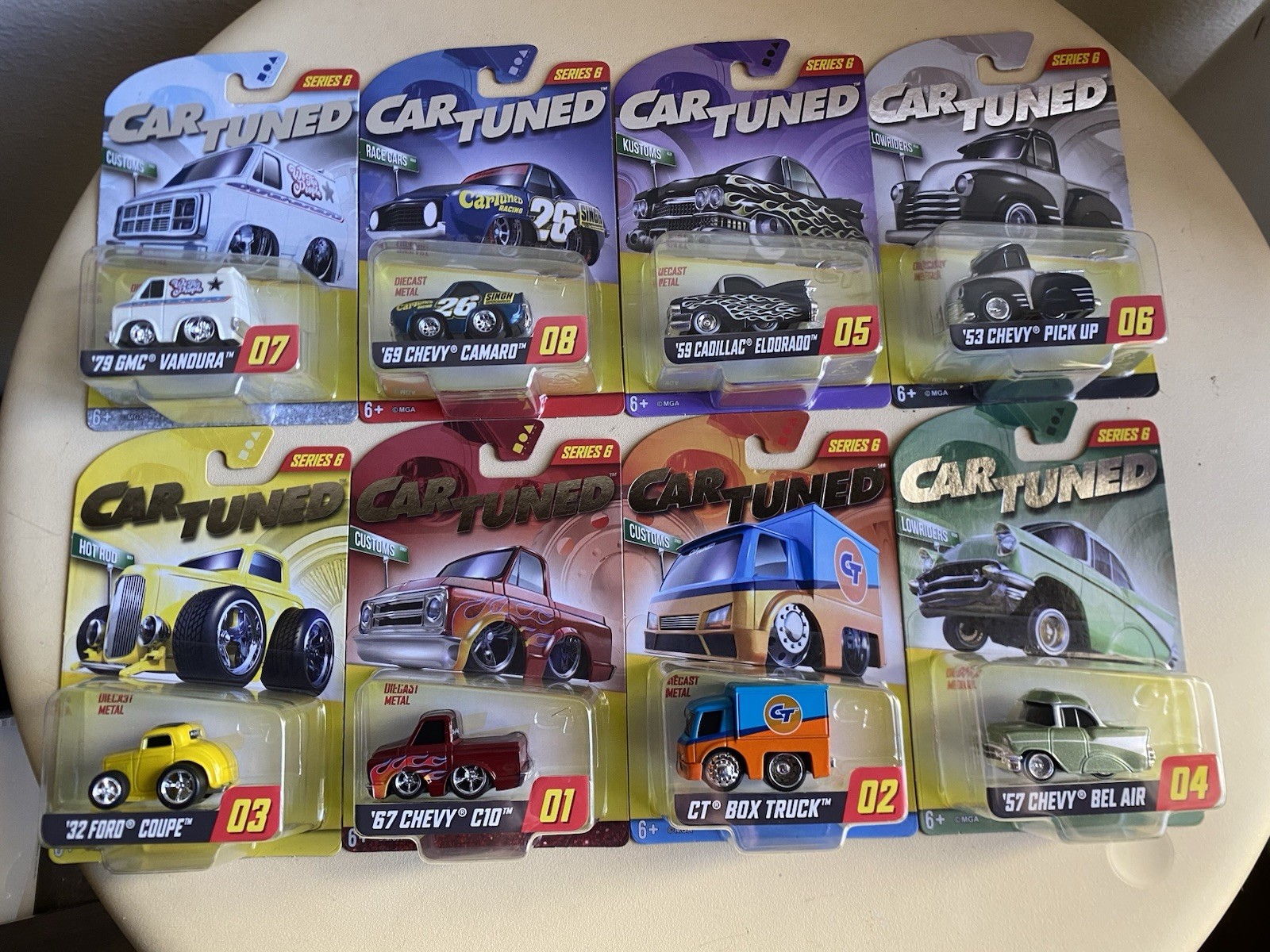 CarTuned Series 6 Set of 8 Walgreens Rare Alternate Alt Chase Set Box New