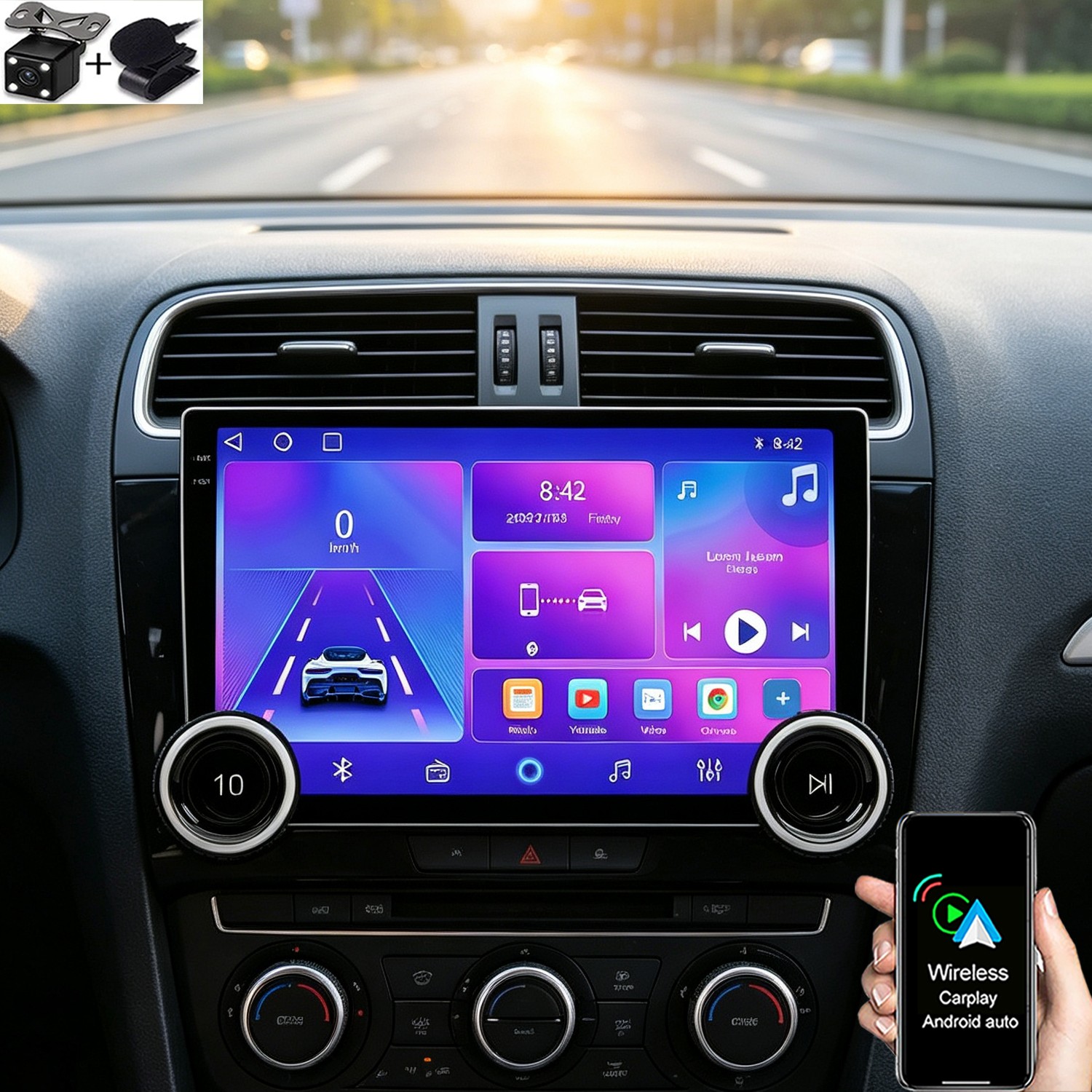 2+64GB For Audi A4 B6 B7 RS4 2002-2008 Carplay Android 15 Car Stereo Radio NAVI