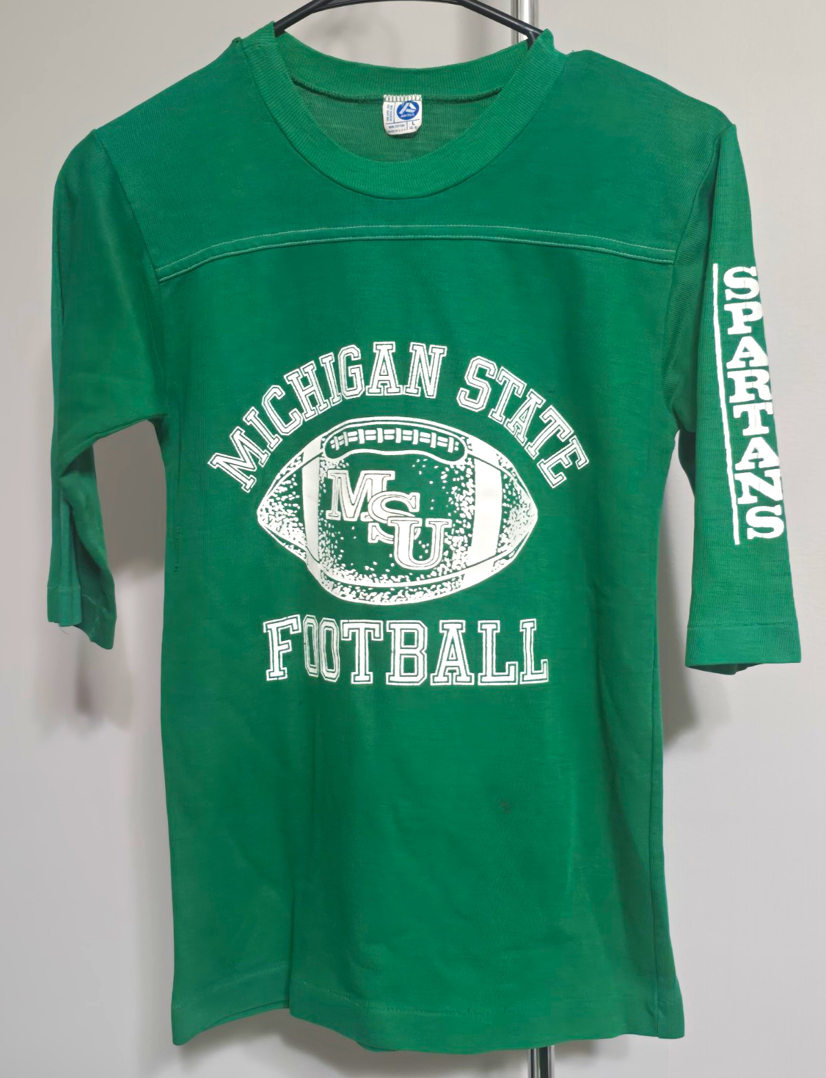 Vintage 1970s Artex Michigan State Spartans Football Jersey Shirt Youth Sz Large