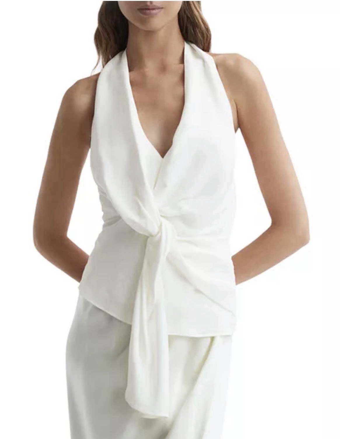 Reiss Freda Ivory Halter Top NWT Size 2 Womens’s Sleeveless Blouse