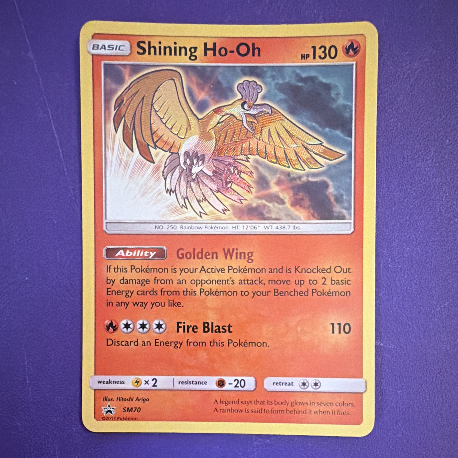 Pokémon Shining Ho-Oh SM70 Promo Cards Holo Promo English Pokémon Shining Ho-Oh SM70 Promo Cards Holo Promo English