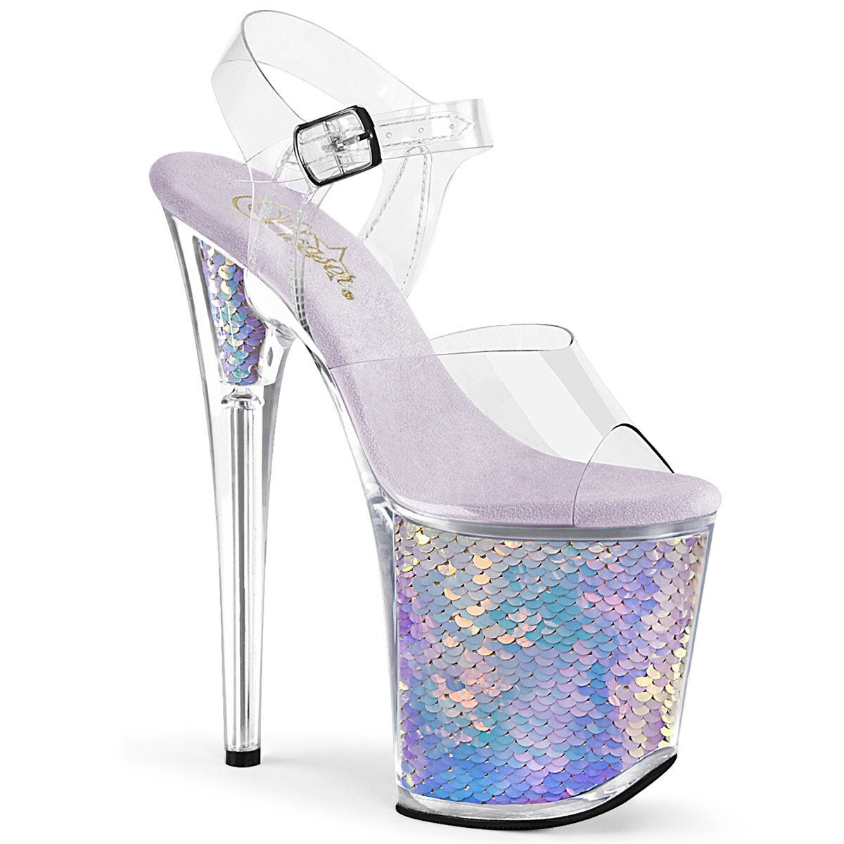 PLEASER FLAMINGO-808MC Women Clear/Lavender 8\ PLEASER FLAMINGO-808MC Women Clear/Lavender 8\
