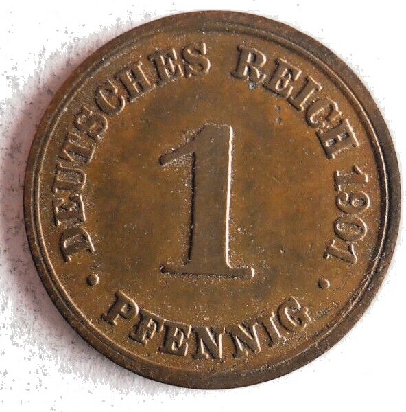 1901 F GERMAN EMPIRE PFENNIG - High Grade Coin -  - GERMAN BIN #23