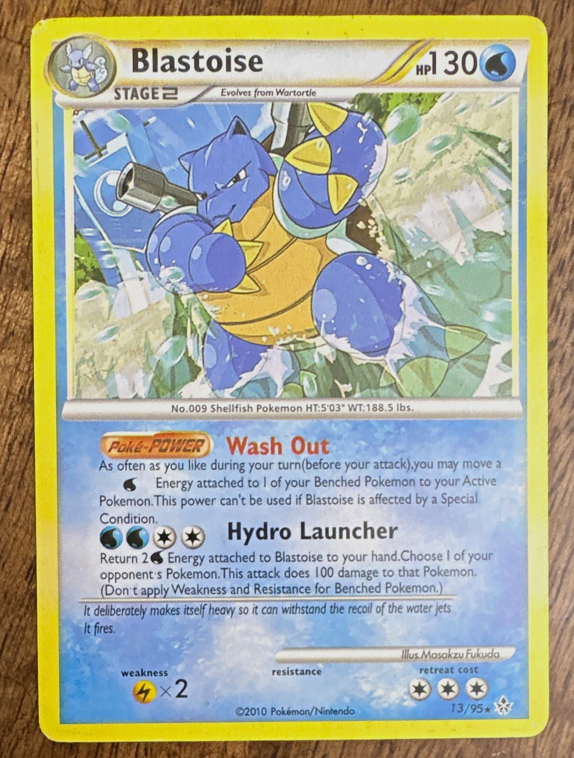 The Pokémon Company Pokemon TCG Blastoise 13/95 Unleashed Holo Rare HP130 2010