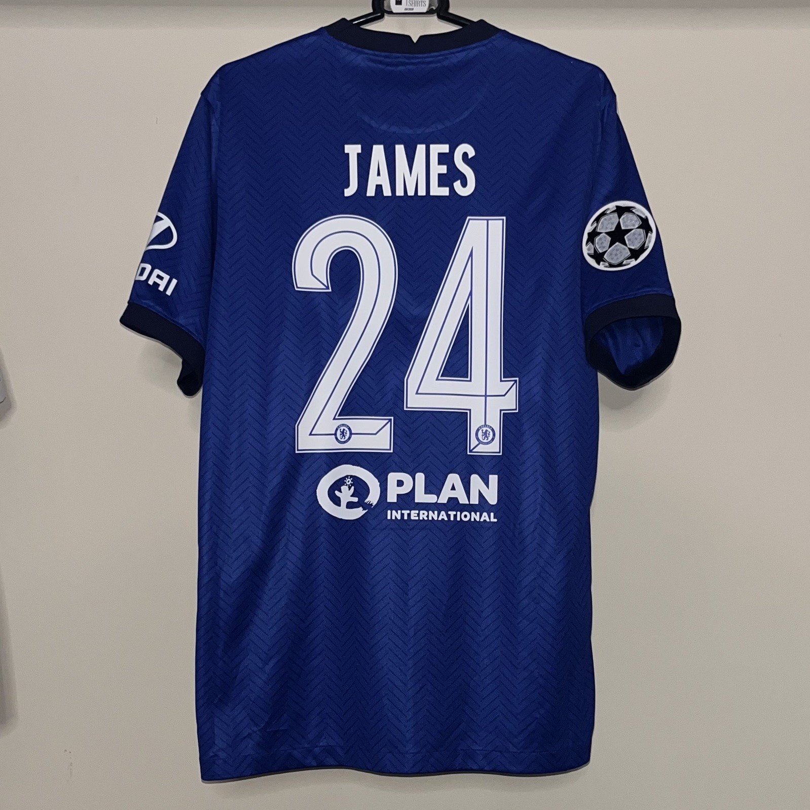 Chelsea 2020/21 Nike Home Football Shirt UCL Final Reece James 24 Mens Large