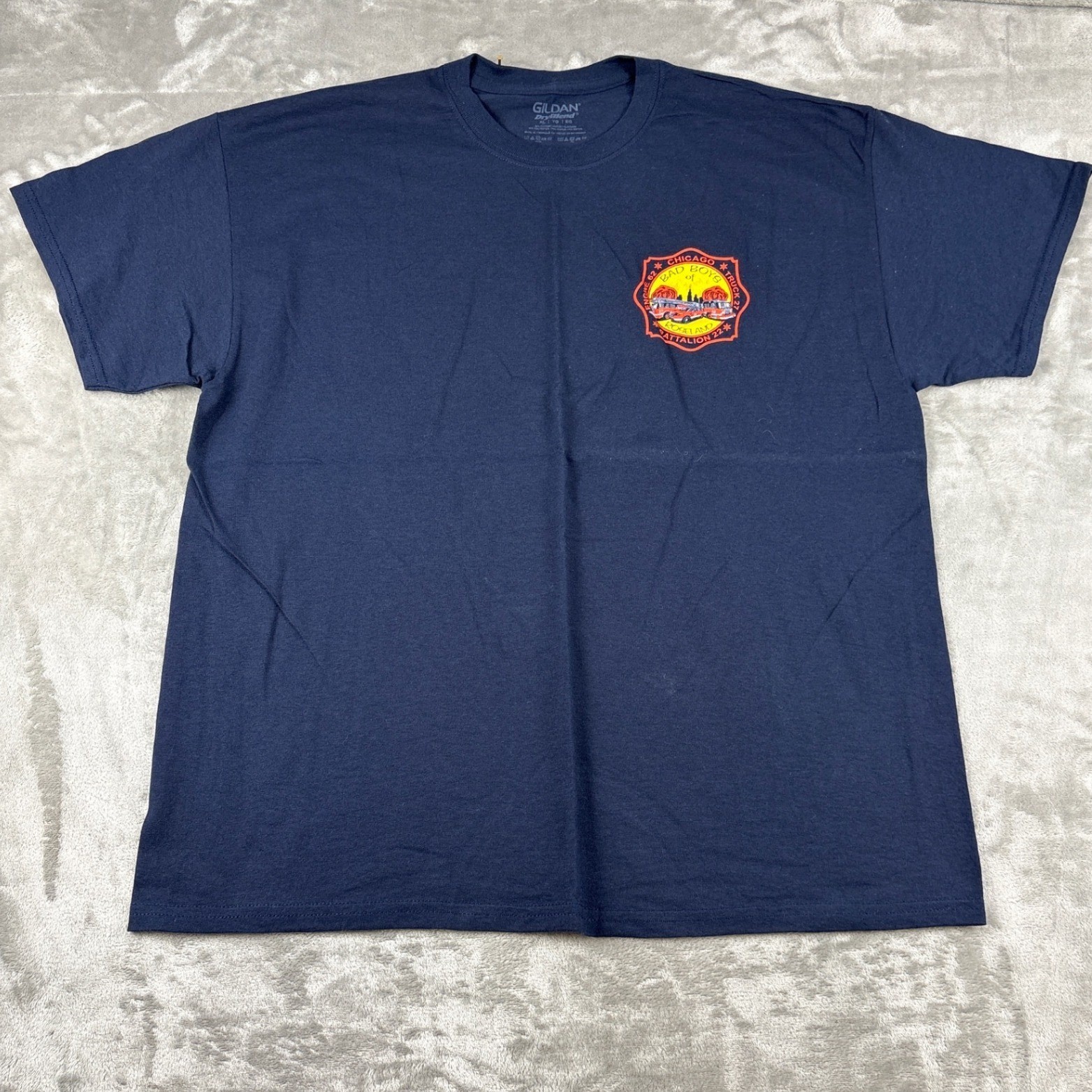 Collectible Gildan Chicago Fire Dept Navy T-Shirt XL