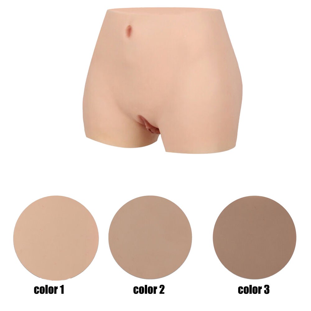 Silicone Crossdresser Fake Vagina Panties Hip Shaping Pants Transgenders